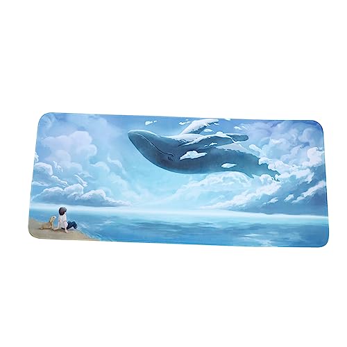 DIKACA Gaming-Mauspad Schreibtischunterlage für Schreibtisch Desktop-Mauspad Mauspad-Spiele Gaming - -Pad groß Gaming - -Pad süß Schreibtischspielmatte Gummi Blue von DIKACA