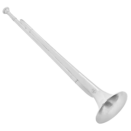 DIKACA Jugendnummer B Flacher Messingrohrkörper Silberfarben Kleinkind Musikinstrumente Musikinstrumente Musikspielzeug Kleinkind Trompete Anfängerinstrument von DIKACA