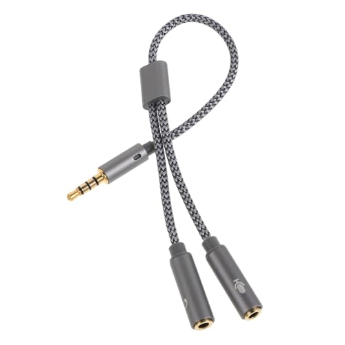 DIKACA Kopfhörer Mikrofon Splitter Kabel Gewebt Audio Adapter für Stabile Audioübertragung Einfach zu Bedienen für Headsets und Audio Geräte DIKACA Kopfhörer Mikrofon Splitter Kabel Gewebt Audio Adapter für Stabile Audioübertragung Einfach zu Bedienen für Headsets und Audio Geräte von DIKACA