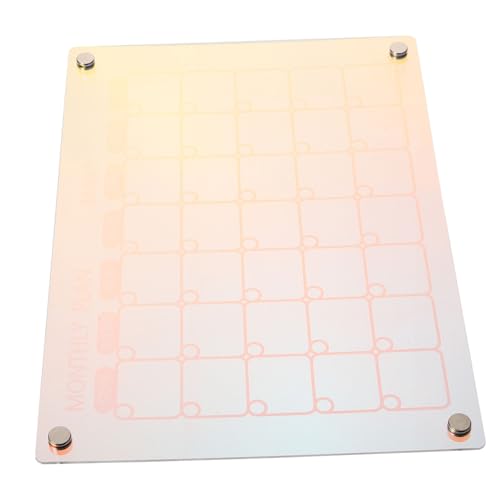 DIKACA Magnetische Schreibtafel Planungsbehörde Magnetischer Notizblock Für Den Kühlschrank Monatsplaner Monatlich Magnetisches Whiteboard Trocken Löschen Bretter Klein Colorful Acryl von DIKACA