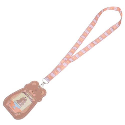 DIKACA Neckholder Kapuze Kartenhüllen Süßer Halter Kpop Halter Kawaii Lanyard Mit Ausweishalter Stoff von DIKACA