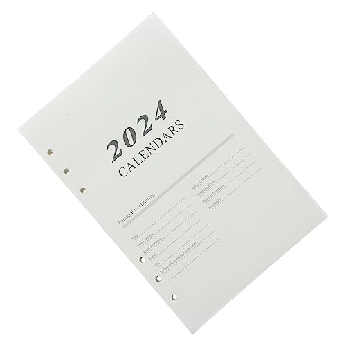 DIKACA Notizblock büroartikel tiarys Kalenderbuch notizgitter notizbuch Planer für Studenten praktischer Schreibblock Schreibbuch Wochen- und Monatsplaner Planer für 2024 Papier Weiß von DIKACA