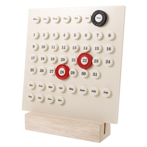 DIKACA Retro Diy Desk Kalender Modern Weiß Ewig Papier Täglich Büro Countdown -kalender Schreibtisch Form Planer Extra Großer Tischkalender Flip-desktop-kalender Stand Beige Hölzern DIKACA Retro Diy Desk Kalender Modern Weiß Ewig Papier Täglich Büro Countdown -kalender Schreibtisch Form Planer Extra Großer Tischkalender Flip-desktop-kalender Stand Beige Hölzern von DIKACA