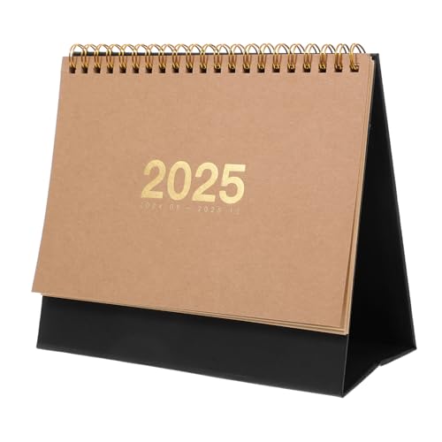 DIKACA Tischkalender mit Drahtbindung Stabiler Papierqualität Einfach Umblätterbar für Büro und Zuhause Effektive Monatsplanung für Schule und Mittelgroß von DIKACA