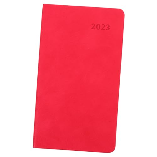 DIKACA Tragbares Notizbuch Für Studenten Wochen Und Monatsplaner Mit Eleganter Roter Hülle Für Effiziente Planung Und Organisation von DIKACA