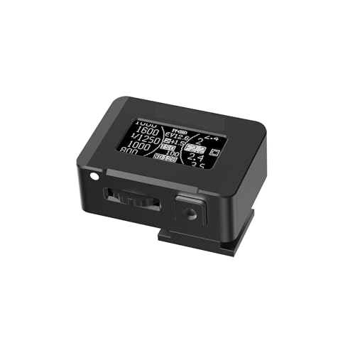 Lichtmesser LED-Anzeige Kamera-Lichtmesser mit Kaltschuh for DSLR-Kamerafotografie, individuelles Zubehör Für LED/Leuchtstofflampen, Industrie(Chrome) von DIKAMAN