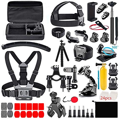 DIKER Action Kamera Zubehör Set Bundle, Zubehör Kit für Gopro Hero 12 11 10 9 8 7 von DIKER