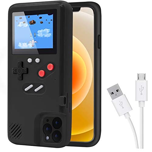 DIKKAR Game Case für iPhone, Retro-Schutzhülle mit Eigener Stromversorgung,36 lustige Minispiele,Farbdisplay,Videospieletui für iPhone 15 Pro Max (Schwarz) Phone case 01 von DIKKAR