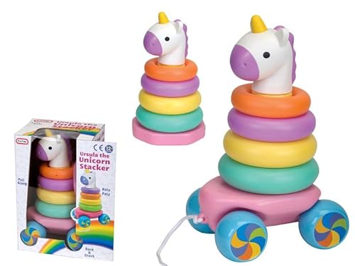 Dimasa - Ziehen Ringe Einhorn Ursula Spielzeug zum Ziehen, Mehrfarbig (DIM05950) von DIMASA