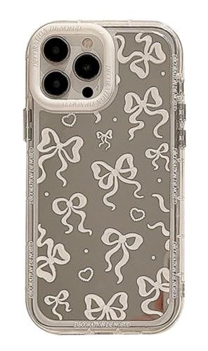 DIMEIYA Kompatibel mit iPhone 14 Plus, süßes Liebesherz, Schleife, Spiegel, für Damen und Mädchen, Objektivschutz, Handyhülle für iPhone 14 Plus, Silber DIMEIYA Kompatibel mit iPhone 14 Plus, süßes Liebesherz, Schleife, Spiegel, für Damen und Mädchen, Objektivschutz, Handyhülle für iPhone 14 Plus, Silber von DIMEIYA