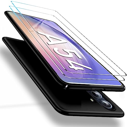 [3-in-1] Handyhülle für Samsung Galaxy A54 5G Hülle Slim Ultra [0.3mm Schlank] [mit 2X Schutzfolie] Ultra Dünn Matte Handyhülle für Samsung Galaxy A54 Hülle Slim Anti-Fingerabdruck Schutzhülle Case von DIMIYER