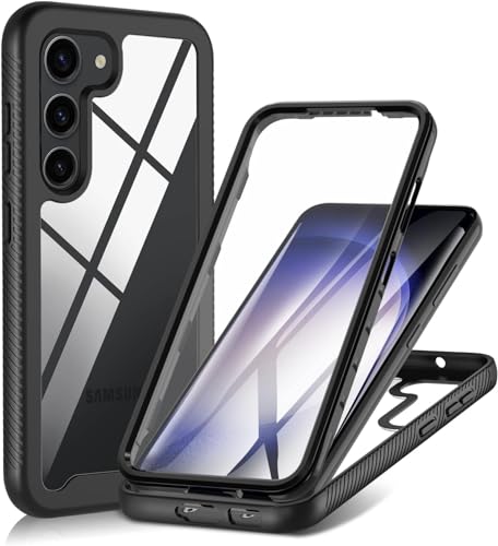 DIMIYER Hülle, Stoßfest Hülle Samsung S23 FE 5G Handyhülle, 360 Grad Rundumschutz Schutzhülle mit Integriertem Displayschutz Robust Bumper Full Cover Outdoor Case Handyhülle für Samsung S23 FE (black) von DIMIYER