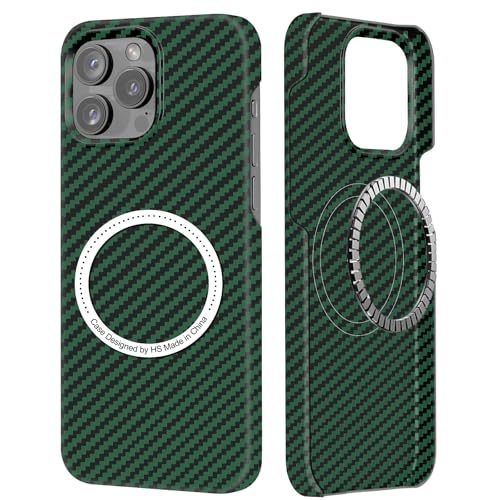 DIMIYER Kohlefaser für iPhone 15 Pro Hülle, Carbon Textur Handyhülle aus echter Aramidfaser, Ultradünne und leichte mit Magnetisch, Cover Case Tasche für iPhone 15 Pro Hülle Carbon Kohlefaser Design von DIMIYER
