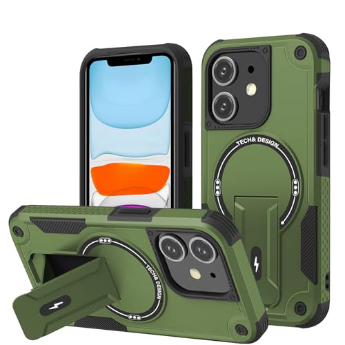 DIMIYER Panzerhülle für iPhone 11 - Militärischer Robust Schutz - Ständer - Grün von DIMIYER