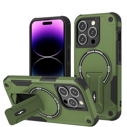 DIMIYER Panzerhülle für iPhone 14 Pro Max, Heavy Duty Schutzhülle mit Ständer, Militärischer Robust Stoßfest Handyhülle für iPhone 14 Pro Max Case, 6,7 Zoll, Grün DIMIYER Panzerhülle für iPhone 14 Pro Max, Heavy Duty Schutzhülle mit Ständer, Militärischer Robust Stoßfest Handyhülle für iPhone 14 Pro Max Case, 6,7 Zoll, Grün von DIMIYER