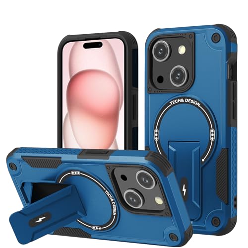 DIMIYER Panzerhülle für iPhone 15 Hülle mit Ständer, Heavy Duty Schutzhülle für iPhone 15 Hülle, Ganzkörper Militärischer Robust Stoßfest Handyhülle für iPhone 15 Case, 6,1 Zoll von DIMIYER