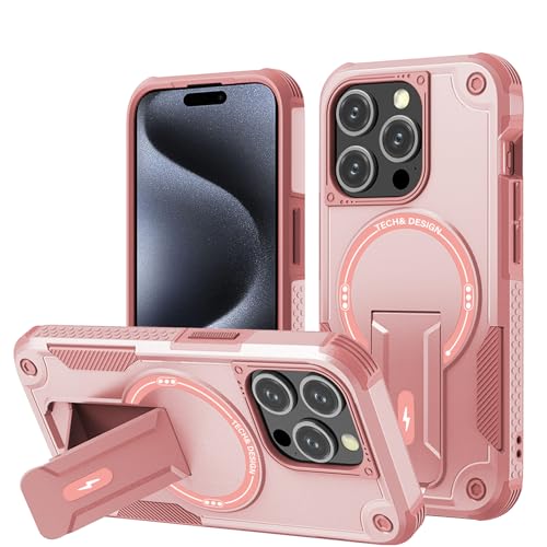 DIMIYER Panzerhülle für iPhone 15 Pro Hülle mit Ständer, Heavy Duty Schutzhülle für iPhone 15 Pro Hülle, Ganzkörper Militärischer Robust Stoßfest Handyhülle für iPhone 15 Pro Case, 6,1 Zoll von DIMIYER