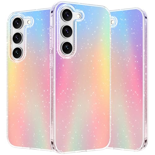 Glitzer Handyhülle für Samsung Galaxy S23 Plus Hülle Bling Sparkle, Irisierend Glitzer Handyhülle für Frauen und Mädchen, Original Ultra Dünne Leichte Stoßfest Schutzhülle Case für Samsung S23 Plus von DIMIYER