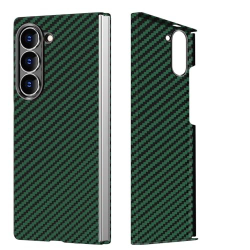 Kohlefaser für Samsung Galaxy Z Fold 4 Hülle, Carbon Textur Handyhülle aus echter Aramidfaser, Ultradünne und leichte, Cover Case Tasche für Samsung Fold 4 5G Hülle Carbon Kohlefaser Design von DIMIYER