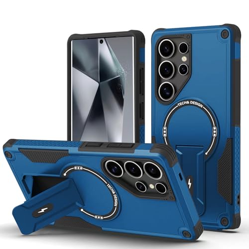 Panzerhülle für Samsung Galaxy S24 Ultra Hülle mit Ständer, Heavy Duty Schutzhülle für Samsung Galaxy S24 Ultra Hülle, Ganzkörper Militärischer Robust Stoßfest Handyhülle für Samsung S24 Ultra Case von DIMIYER