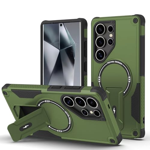 Panzerhülle für Samsung Galaxy S24 Ultra Hülle mit Ständer, Heavy Duty Schutzhülle für Samsung Galaxy S24 Ultra Hülle, Ganzkörper Militärischer Robust Stoßfest Handyhülle für Samsung S24 Ultra Case von DIMIYER