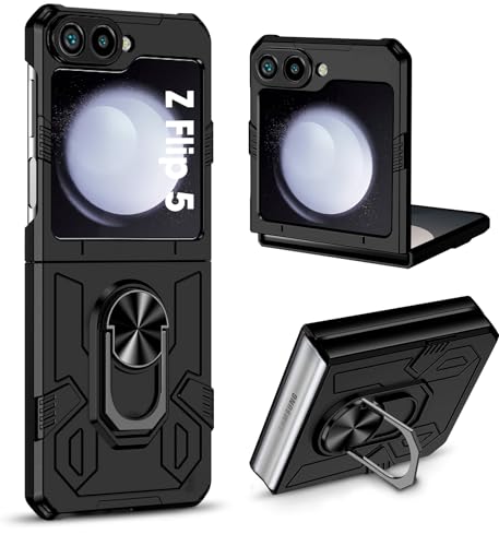 Panzerhülle für Samsung Galaxy Z Flip 5 Hülle mit Ständer, Heavy Duty Schutzhülle für Samsung Z Flip 5 Hülle, Ganzkörper Militärischer Robust Stoßfest Handyhülle für Samsung Flip 5 Case Panzerhülle für Samsung Galaxy Z Flip 5 Hülle mit Ständer, Heavy Duty Schutzhülle für Samsung Z Flip 5 Hülle, Ganzkörper Militärischer Robust Stoßfest Handyhülle für Samsung Flip 5 Case von DIMIYER