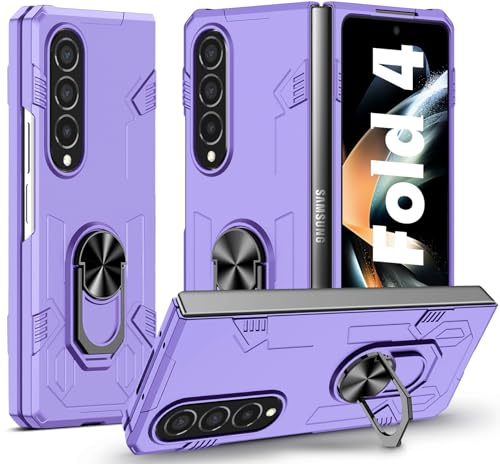 Panzerhülle für Samsung Galaxy Z Fold 4 Hülle mit Ständer, Heavy Duty Schutzhülle für Samsung Z Fold 4 Hülle, Ganzkörper Militärischer Robust Stoßfest Handyhülle für Samsung Fold 4 Case von DIMIYER