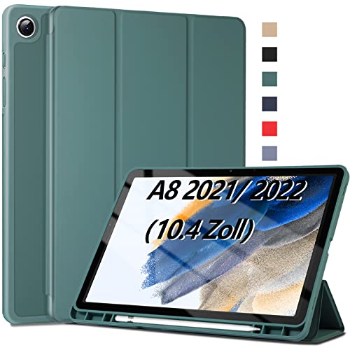 Tablethülle für Samsung Galaxy Tab A8 2021/2022 Hülle 10.5 Zoll [mit S-Pen Halter] mit Auto Schlaf/Wach Funktion für Samsung Galaxy Tab A8 Hülle PU Leder Standfunktion Schutzhülle (SM-X200/X205/X207) von DIMIYER