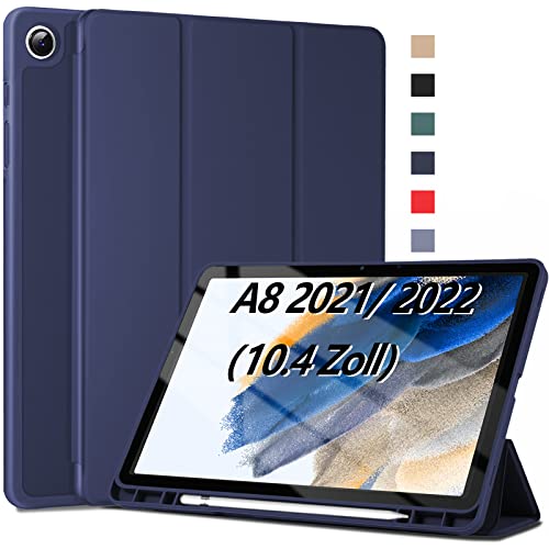 Tablethülle für Samsung Galaxy Tab A8 2021/2022 Hülle 10.5 Zoll [mit S-Pen Halter] mit Auto Schlaf/Wach Funktion für Samsung Galaxy Tab A8 Hülle PU Leder Standfunktion Schutzhülle (SM-X200/X205/X207) von DIMIYER
