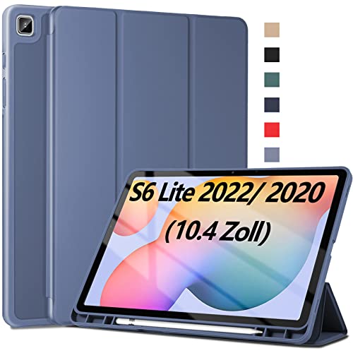 Tablethülle für Samsung Galaxy Tab S6 Lite 2022/2020 Hülle 10.4 Zoll [mit S-Pen Halter] mit Auto Schlaf/Wach Funktion für Samsung Tab S6 Lite Hülle PU Leder Standfunktion Case (SM-P610/P613/P615/P619) von DIMIYER