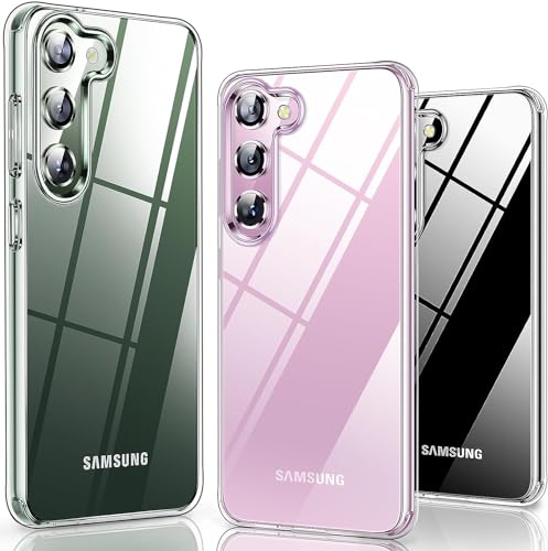 Transparent Hülle für Samsung Galaxy S23 FE [Mit Panzerfolie] für Samsung Galaxy S23 FE 5G Hülle Dünne Weiche Silikon Dünn Durchsichtige Kratzfest Stoßfeste Schutzhülle für Samsung S23 FE 5G Hülle von DIMIYER