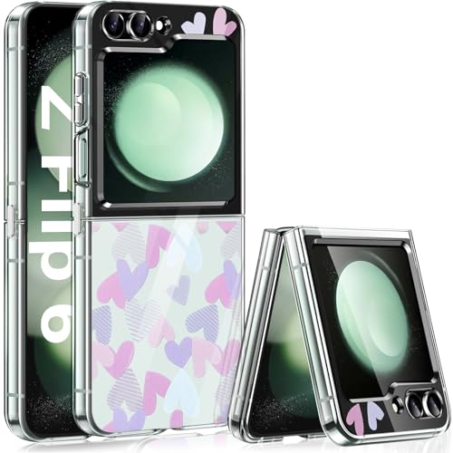 Z Flip 6 Hülle, Samsung Z Flip 6 5G Hülle Feste Herz Motiv Muster Transparent TPU Silikon, Handyhülle für Samsung Galaxy Z Flip 6 Hülle Slim 360 Grad Stoßfest Claer Schutzhülle für Samsung Flip 6 Case Z Flip 6 Hülle, Samsung Z Flip 6 5G Hülle Feste Herz Motiv Muster Transparent TPU Silikon, Handyhülle für Samsung Galaxy Z Flip 6 Hülle Slim 360 Grad Stoßfest Claer Schutzhülle für Samsung Flip 6 Case von DIMIYER