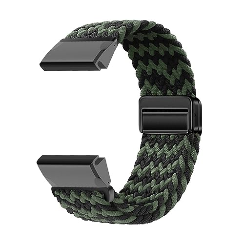 Armband Kompatibel mit Garmin Fenix 3/3 HR Uhrenarmband Weben Nylon Sport Elastisch Magnetisch Verschluss Damen Herren Armbänder für Garmin Fenix 3/3 HR Ersatzarmband (11) von DINGK