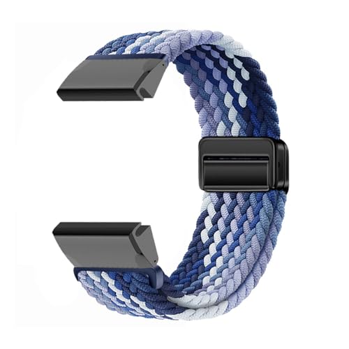 Armband Kompatibel mit Garmin Fenix 7S Pro Uhrenarmband Weben Nylon Sport Elastisch Magnetisch Verschluss Damen Herren Armbänder für Garmin Fenix 7S Pro Ersatzarmband (37) von DINGK