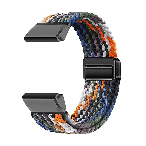 Armband Kompatibel mit Garmin Fenix 7S Sapphire Solar/7S Solar Uhrenarmband Weben Nylon Sport Elastisch Magnetisch Verschluss Damen Herren Armbänder für Garmin Fenix 7S Sapphire Solar/7S Solar (18) von DINGK