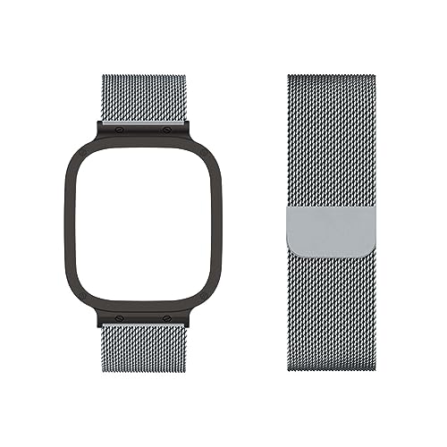 Armband Kompatibel mit Xiaomi Redmi Watch 3 Lite/Watch 3 Active Armbänder Metall Edelstahl Gewebte Magnetische für Damen Herren Ersatzarmband für Xiaomi Redmi Watch 3 Lite/Watch 3 Active (5) von DINGK