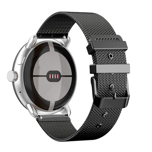 DINGK Uhrenarmbänder Kompatibel mit Google Pixel Watch 2/Pixel Watch Armband, Stainless Metall Mesh Ersatzband für Herren Damen Einstellbar Armband für Google Pixel Watch 2/Pixel Watch Armbänder (B) von DINGK