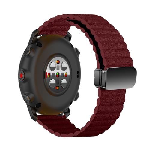DINGK Uhrenarmband Kompatibel mit Polar Grit X/Grit X Pro Armband Leder Metall Magnetschnalle Männer Frauen Bewegung Ersatzarmband für Polar Grit X/Grit X Pro Armbänder (8) von DINGK