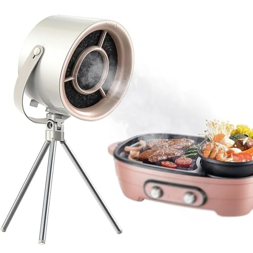 Tragbare Dunstabzugshaube for Kochen, Lufthaube, tragbarer Küchenabluftventilator mit starker Saugkraft/Leise, Desktop-Dunstabzugshaube, verstellbare Mini-Dunstabzugshaube, for Küchengrill-Hot Pot (C von DINGK