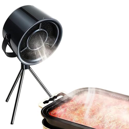 Tragbare Dunstabzugshaube for Kochen, Lufthaube, tragbarer Küchenabluftventilator mit starker Saugkraft/Leise, Desktop-Dunstabzugshaube, verstellbare Mini-Dunstabzugshaube, for Küchengrill-Hot Pot (C von DINGK