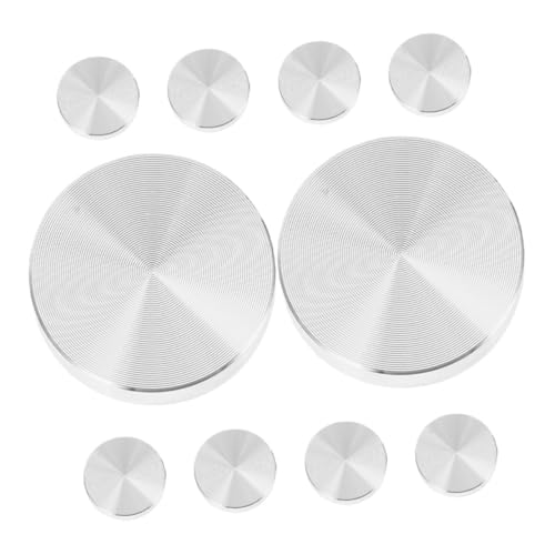 DINHEAROM 10 Stück -gewinde, 30 Mm, Runde Glastischplatte, Aluminiumscheibe Für Möbel Und Vitrinen, Metallbeschläge Für Glastischunterstützung von DINHEAROM