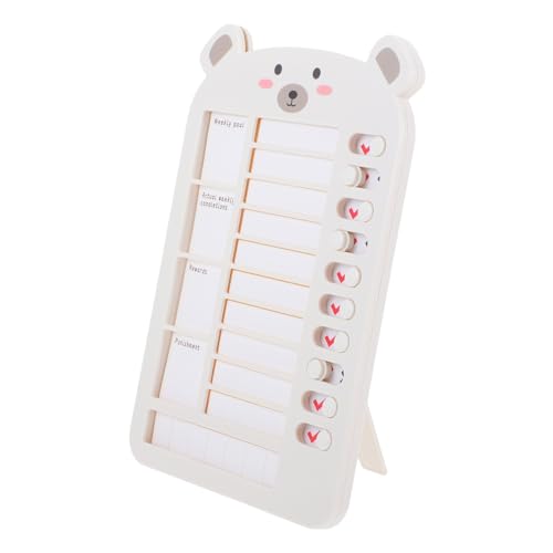 DINHEAROM Aufgabendiagramm Für Kinderaufgaben Slider-diagramm Visuelle Zeitplan Für Kinder Tägliche Checklisten Auf To-do-list Und Routine-diagramm Mit Leerem Karton Für Kinder Beige von DINHEAROM