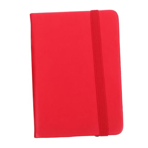 DINHEAROM Notizbuch Tragbarer Notizblock im Eleganten Design Business Memo für Reisen Tagebuch und Kreative Ideen Roter Farbe Praktisch und Handlich von DINHEAROM