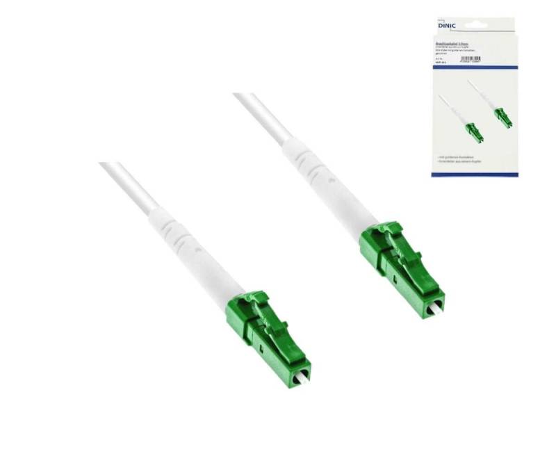 DINIC Anschlusskabel für Glasfaser-Router, Simplex, OS2, LC/APC 8° auf LC/APC 8° von DINIC