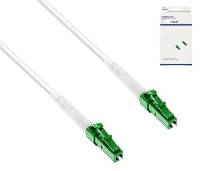 DINIC Anschlusskabel für Glasfaser-Router, Simplex, OS2, LC/APC 8° auf LC/APC 8° von DINIC