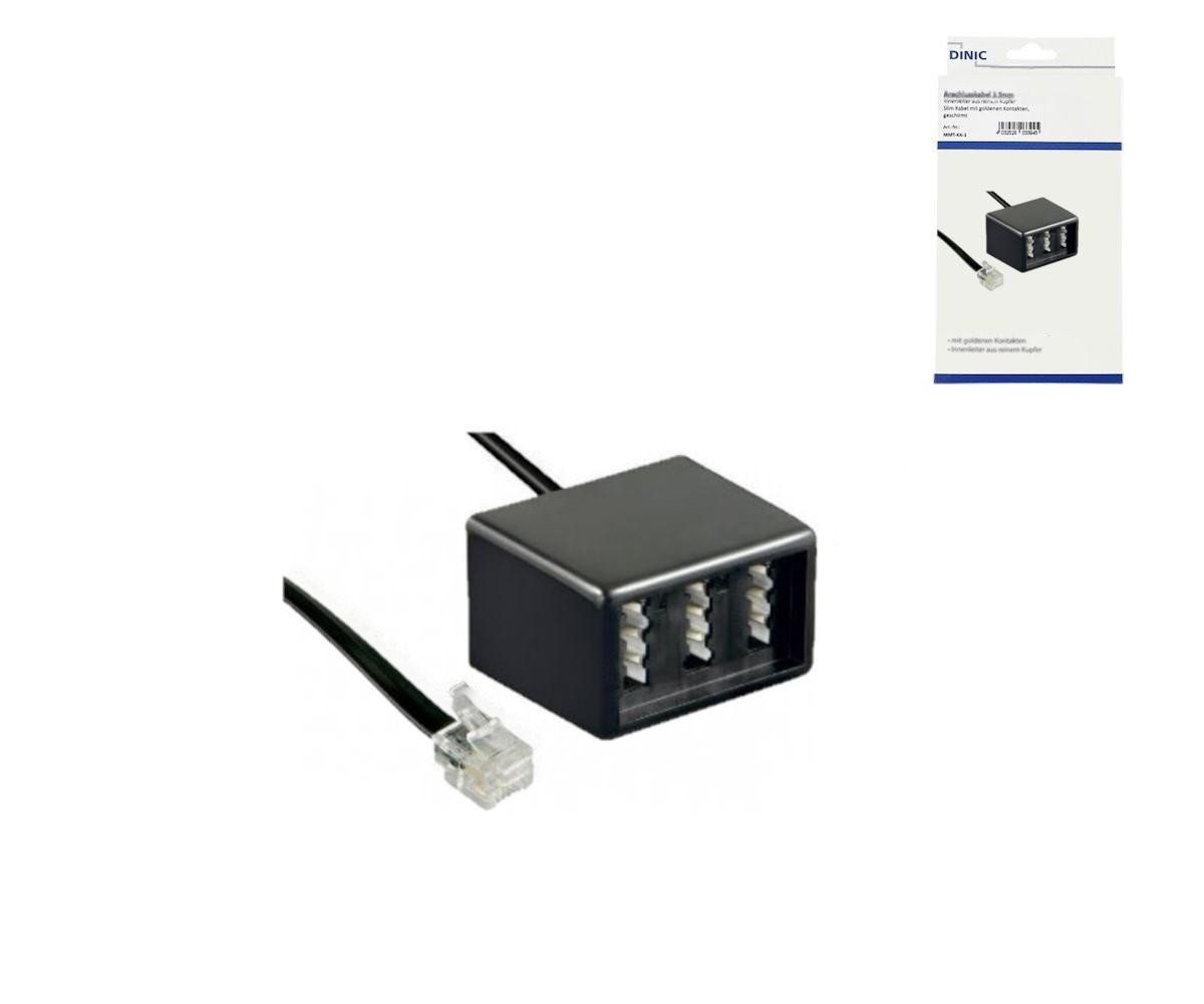 DINIC DINIC TAE Verteiler, 3x TAE N/F/F Buchse auf RJ11/RJ45 Stecker (6P4... Telefonkabel DINIC DINIC TAE Verteiler, 3x TAE N/F/F Buchse auf RJ11/RJ45 Stecker (6P4... Telefonkabel von DINIC