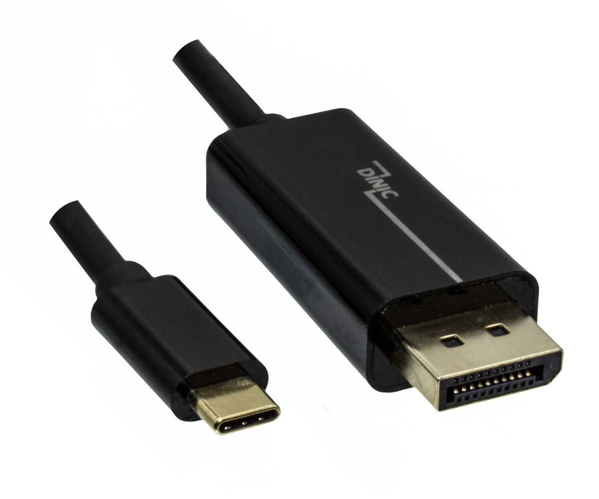 DINIC DINIC USB- C auf DisplayPort Adapter, 2 m, Schwarz (USBC-DP-2-SKB) USB-Adapter von DINIC