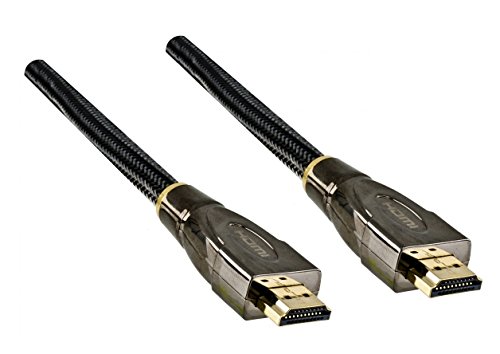 DINIC Dubai Range HDMI Kabel, hochwertig Metall Stecker (10,00m, anthrazit/gold) von DINIC