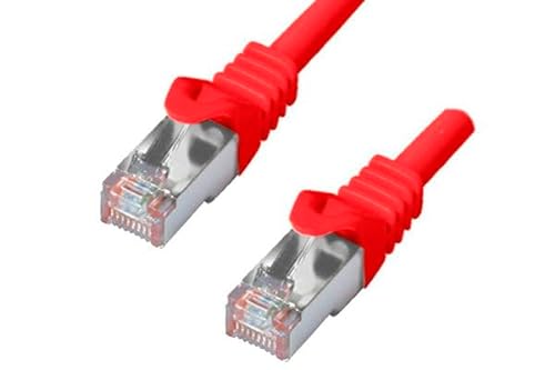 DINIC HQ Cat.6 Patchkabel, Netzwerkkabel PiMF/S-FTP (0,5m, rot) von DINIC