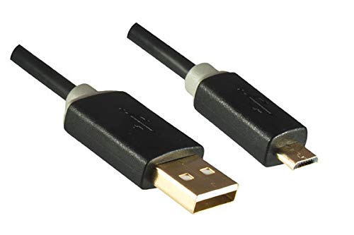 DINIC HQ Micro USB 2.0 Kabel USB A auf Micro B, Monaco Range (2,00m, schwarz) von DINIC